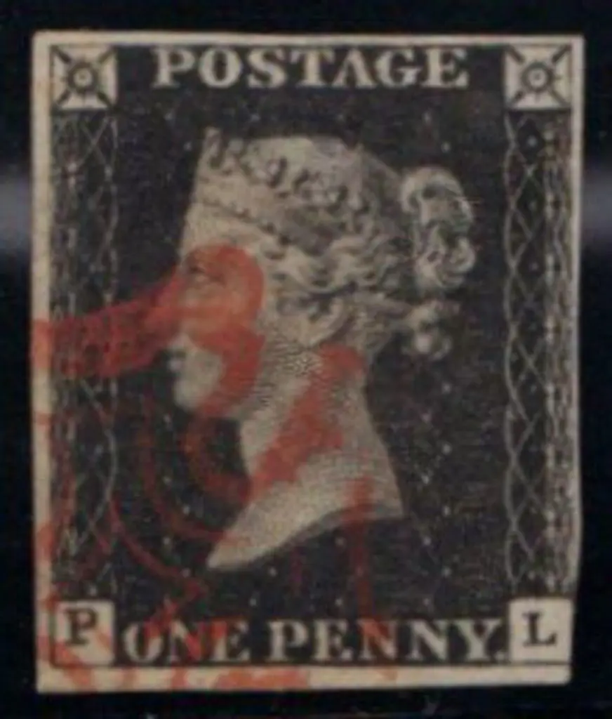 1840 1d black Plate 3. Cancelled by part red ... Image 1++