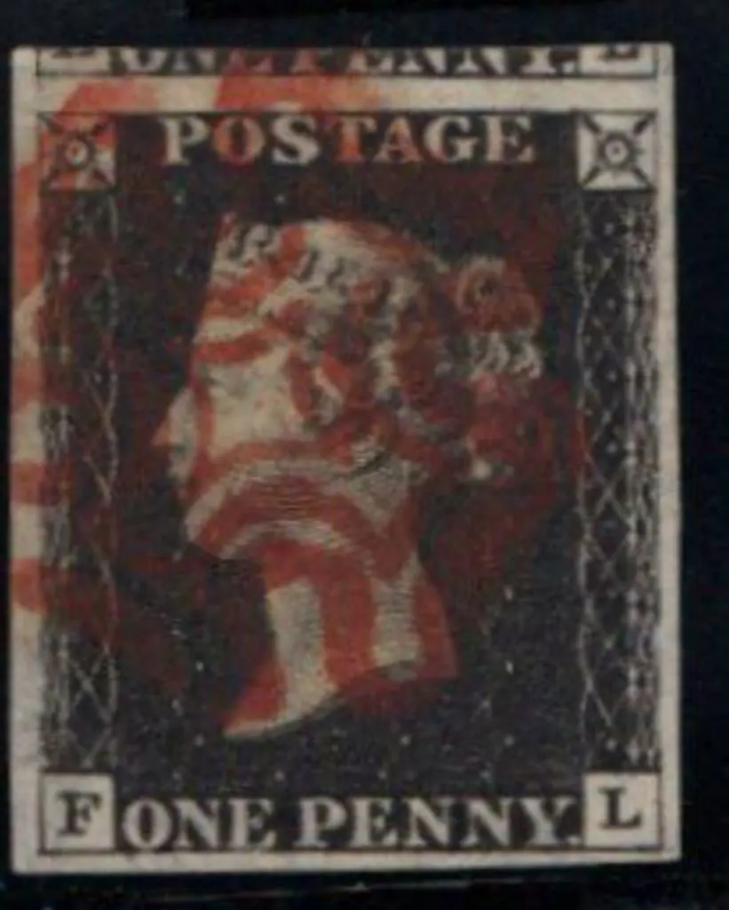 1840 1d black Plate 4. Cancelled by an almost ... Image 1++