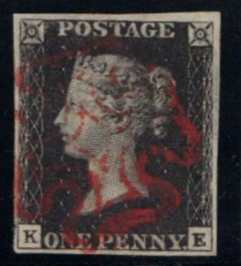 1840 1d black Plate 6. Cancelled by a fine central ... Image 1++