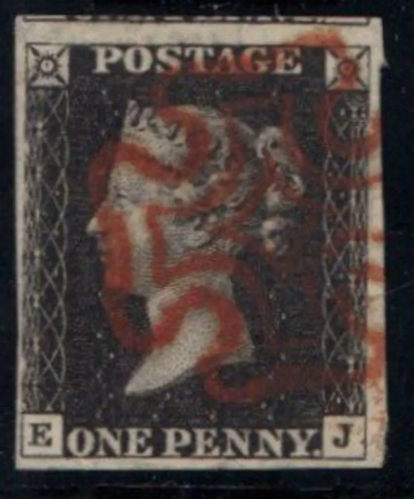1840 1d black Plate 6. Cancelled by a clean red ... Image 1++