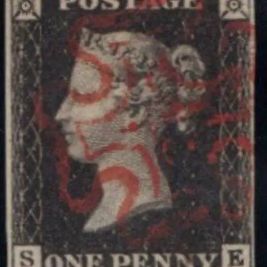 1840 1d black Plate 7. Fine used by a light fine ...