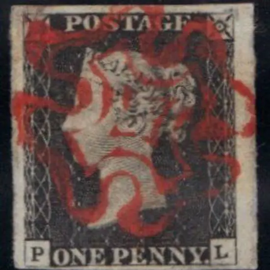 1840 1d black Plate 7. Superb used with bold ...