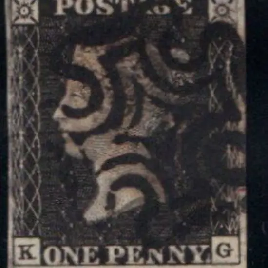 1840 1d black Plate 10. Fine used with a bold ...