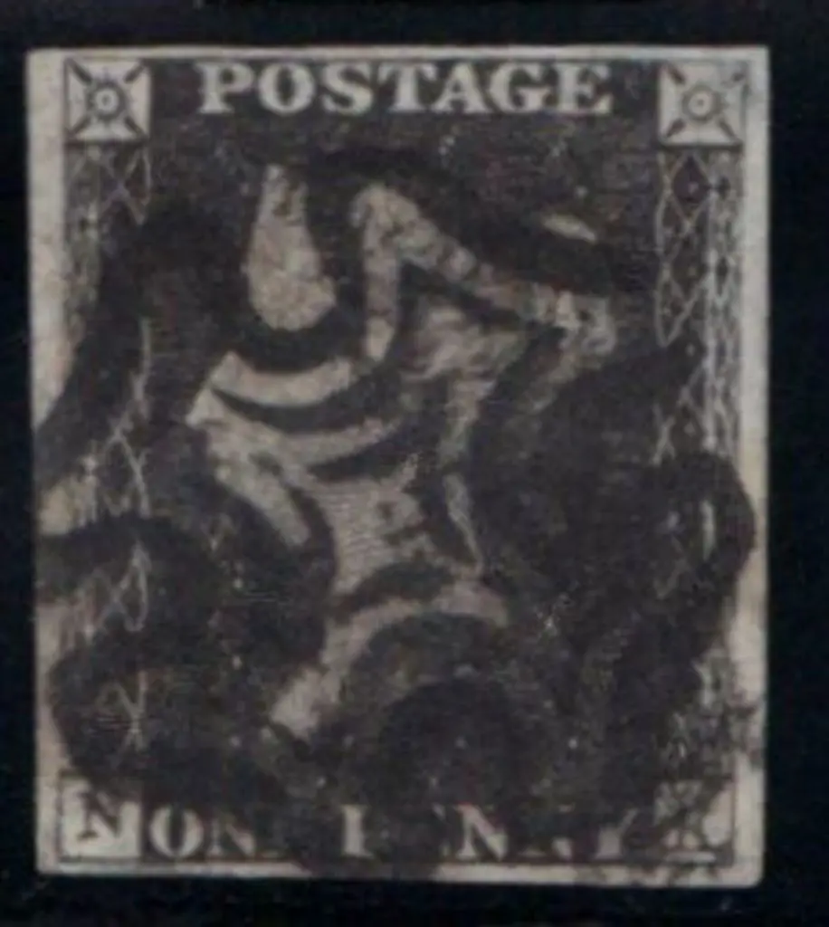 1840 1d black Plate 11. Cancelled by a bold ... Image 1++
