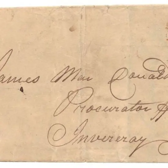 1840 1d black on cover with indistinct red cancel ...