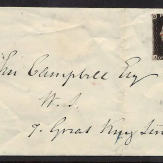 1840 1d black tied to entire with crisp red ...