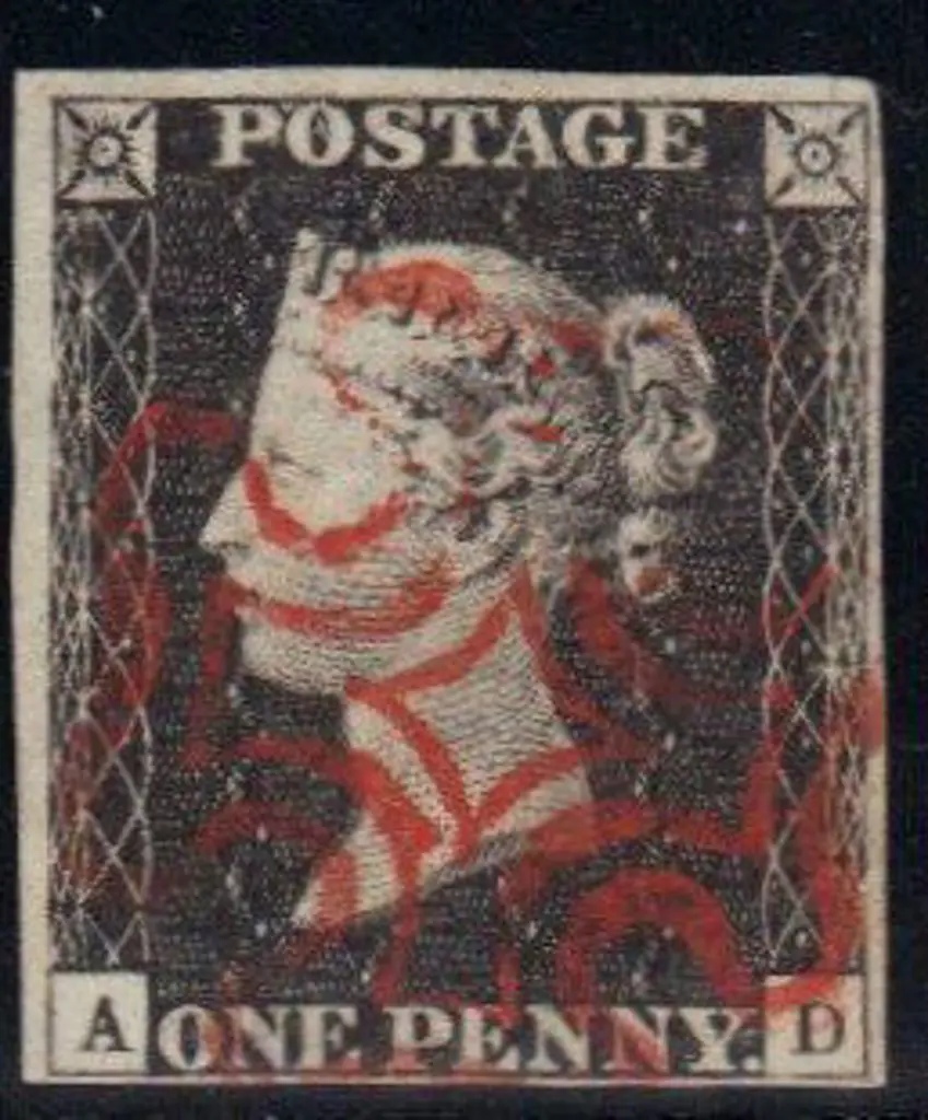 1840 1d grey-black (worn plate) Plate 3. Fine used ... Image 1++