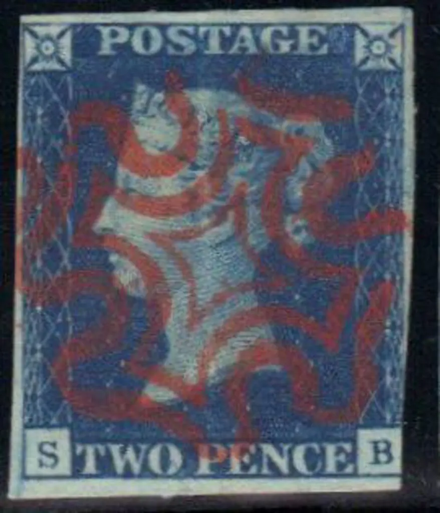1840 2d deep full blue. Superb used with a fresh ... Image 1++
