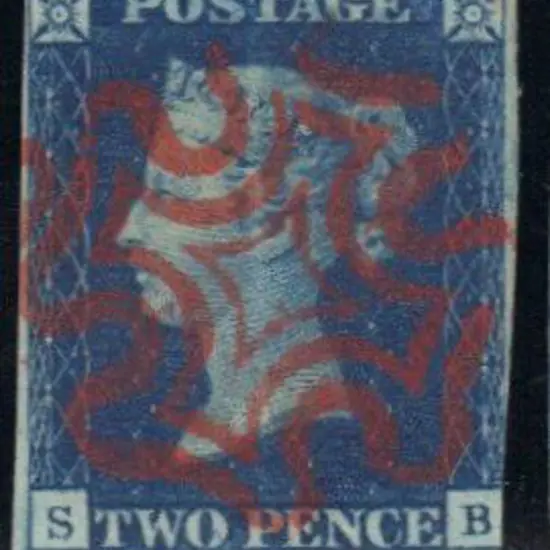 1840 2d deep full blue. Superb used with a fresh ...