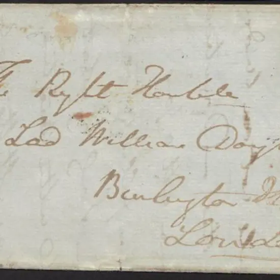 1840 2d blue Plate 1 on Burlington Hotel address ...