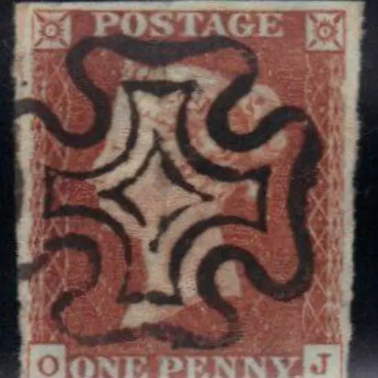 1841 1d red-brown on blued paper, superb used with ...