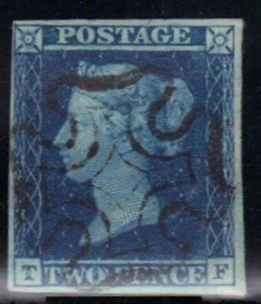 1841 2d blue fine used with full black Maltese ... Image 1++