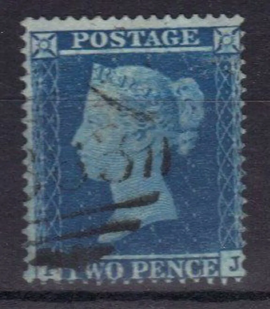1854 2d deep blue. Fine used with light barred ... Image 1++