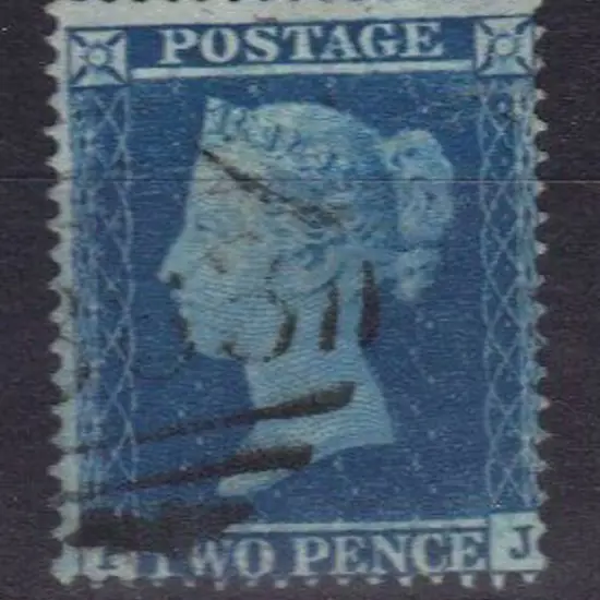 1854 2d deep blue. Fine used with light barred ...