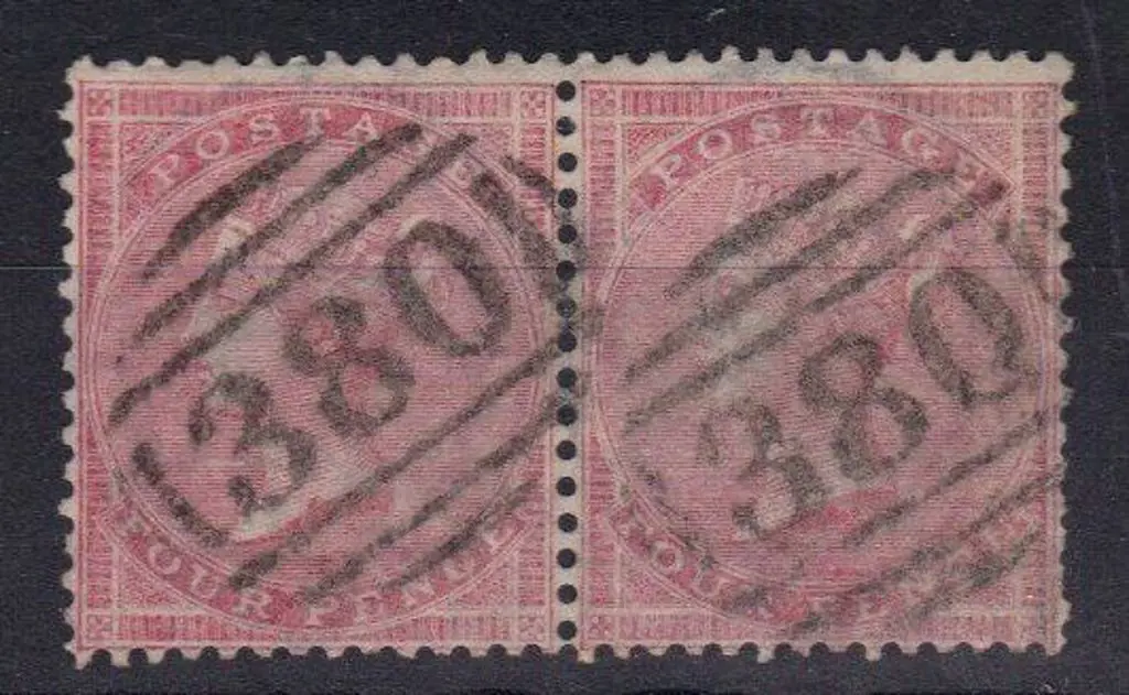 1857 4d rose with large garter wmk. Good to F/U ... Image 1++