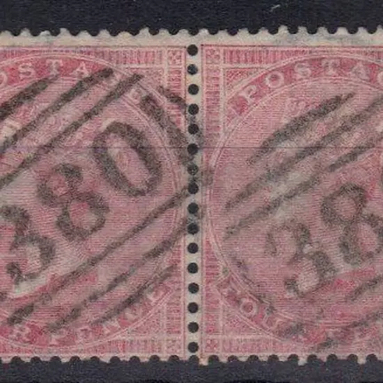 1857 4d rose with large garter wmk. Good to F/U ...