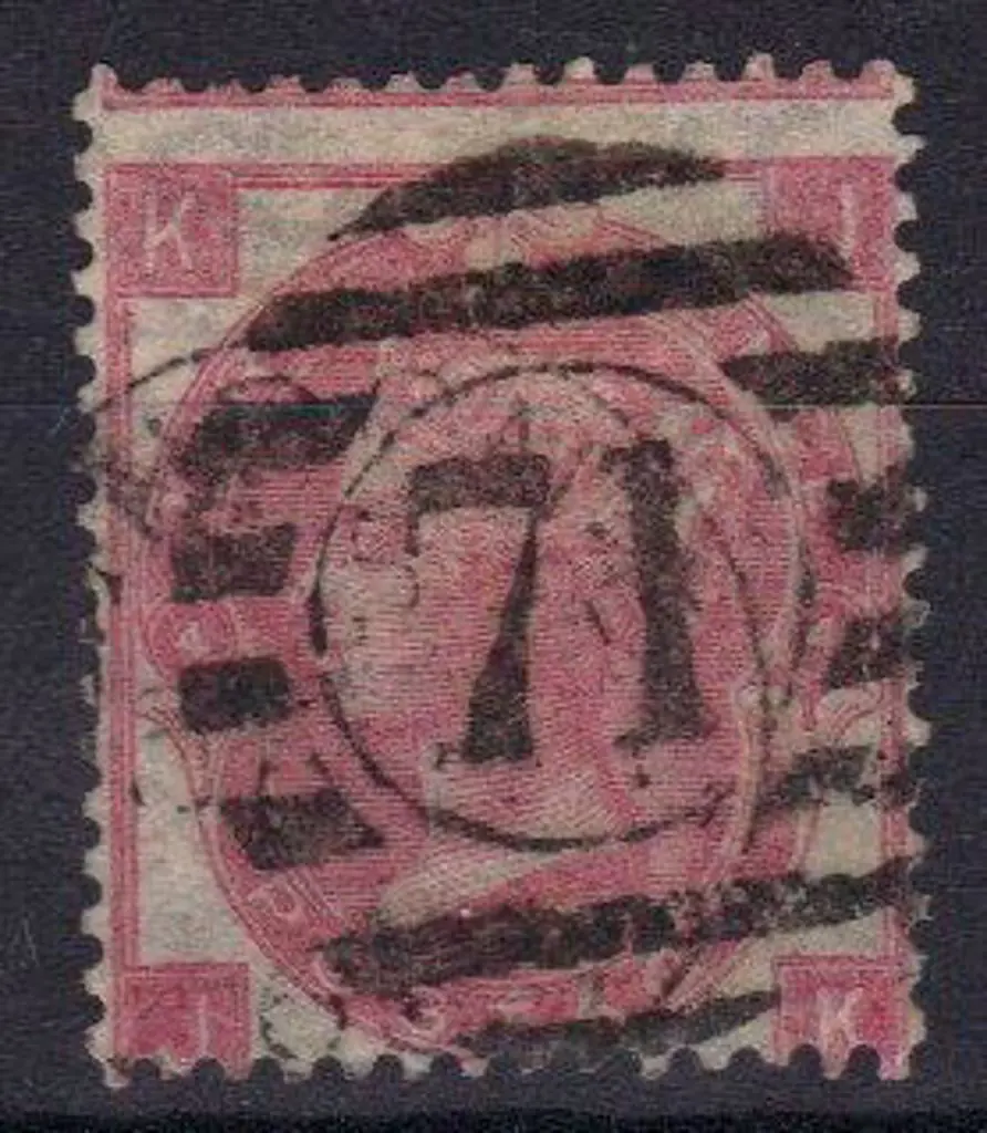 1867 3d rose Plate 4 used with "71" cancel. SG 103 ... Image 1++