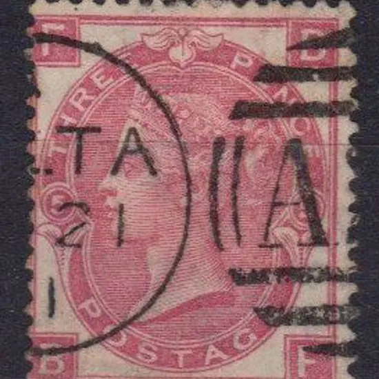 1868 3d rose Plate 5 fine used with neat Malta ...