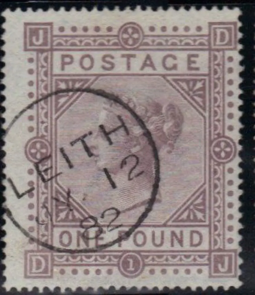 1878 £1 brown-lilac QV superb used with crisp ... Image 1++