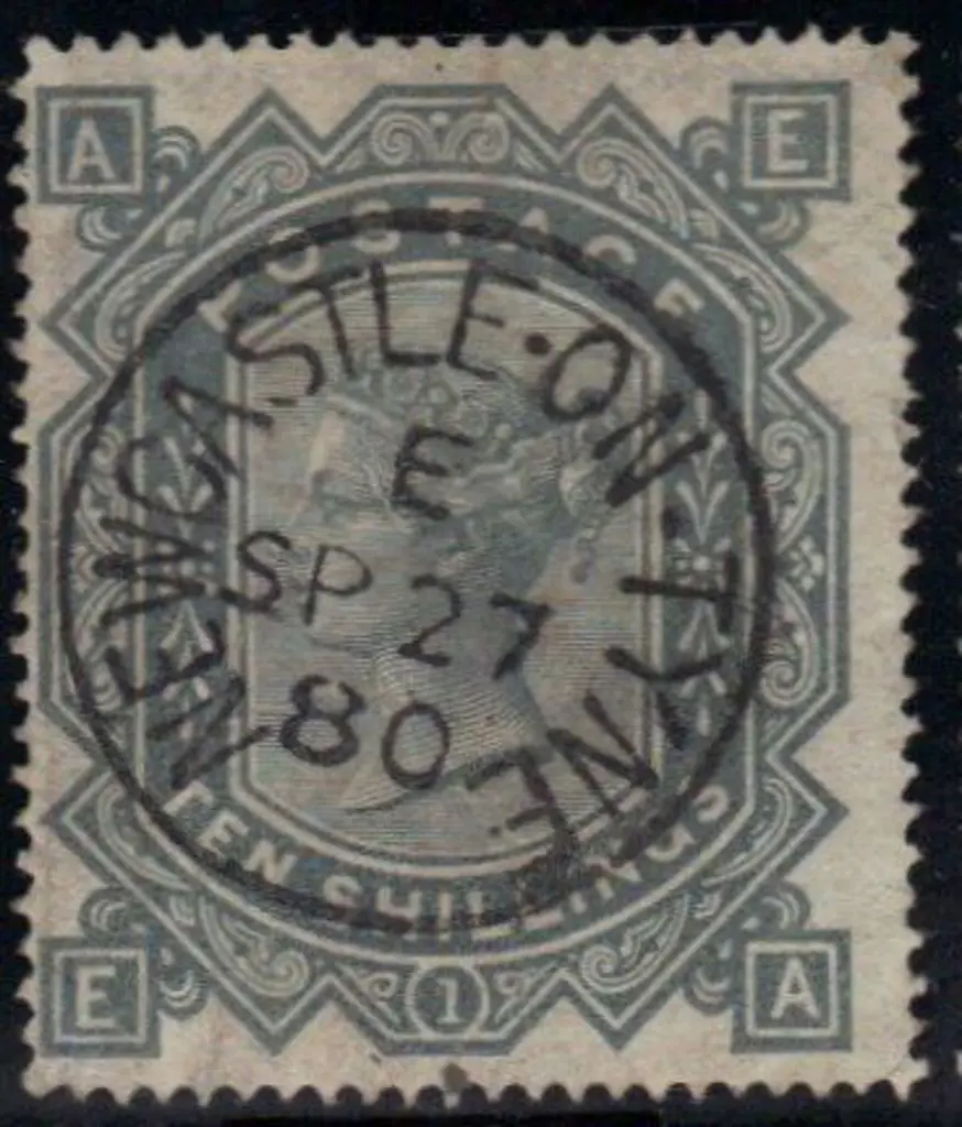1878 10/- greenish grey wmk Maltese Cross on white ... Image 1++
