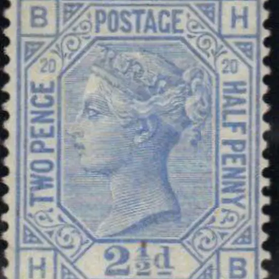 1880 2½d blue plate 20 MLH. SG 142 Cat. £475. Nice ...