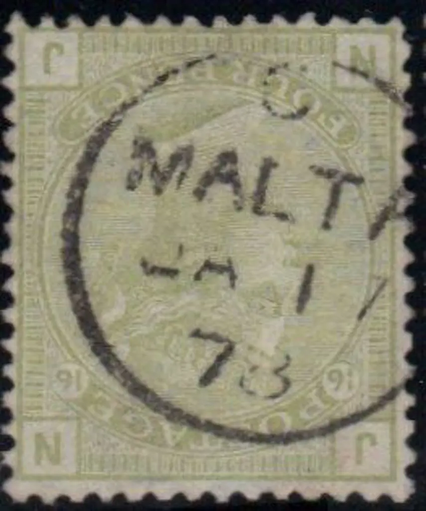 1877 4d sage-green Plate 16. Very fine used with ... Image 1++