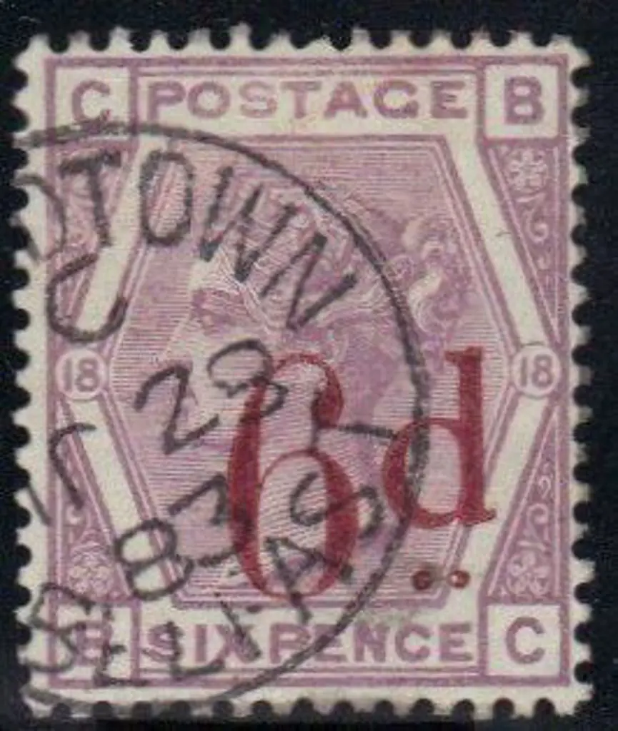 1883 6d on 6d lilac surcharge. Very fine used with ... Image 1++