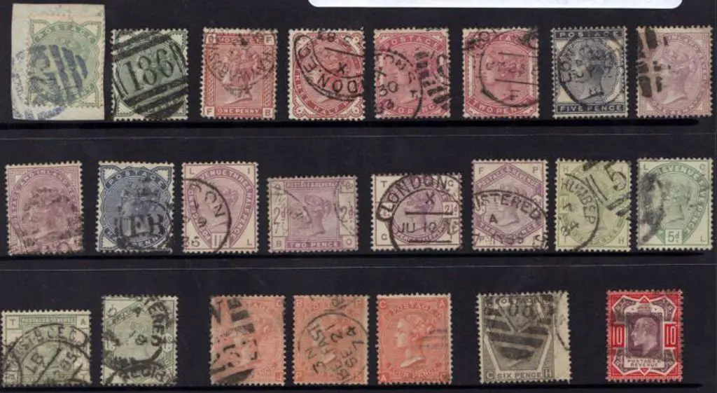 1880-1884 QV to 5d SG 164/71 incl shades with ... Image 1++