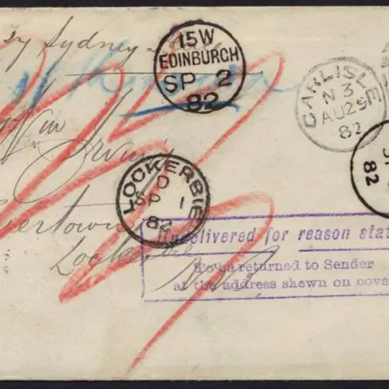 1882 (29th Aug) 1d lilac pmkd Carlisle duplex with ...