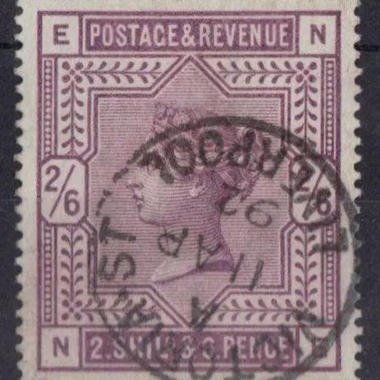 1883 2/6d deep lilac fine used with full Victoria ...