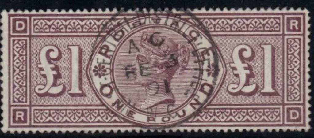 1884 £1 brown-lilac QV Three Crown wmk. Superb ... Image 1++