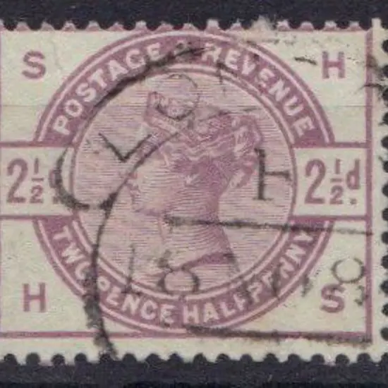 1883 2½d lilac fine used with neat London hooded ...
