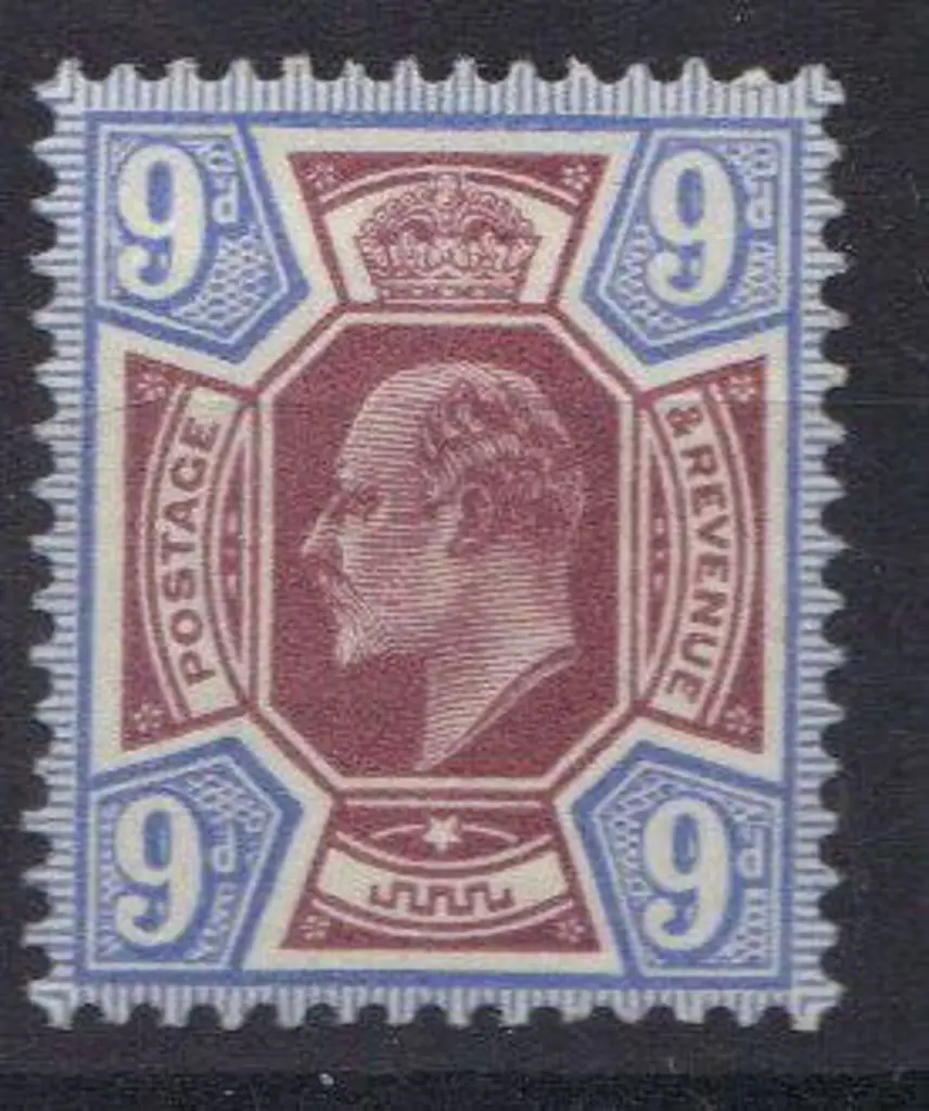 1902 9d dull purple & ultramarine KEVII. Fresh MLH ... Image 1++