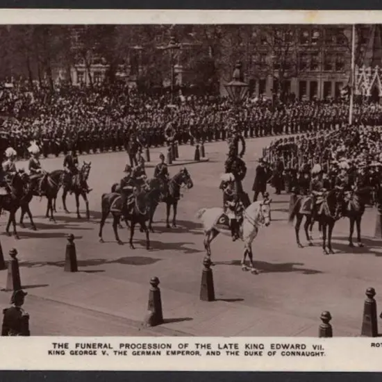1910 (11th June) postcard depicting "The Funeral ...