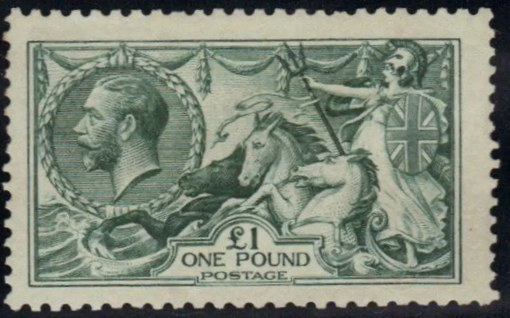 1913 £1 green Seahorse with barely perceptible ... Image 1++