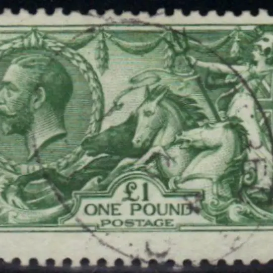 1913 2/6d to £1 set of 4 Seahorses Waterlow ...