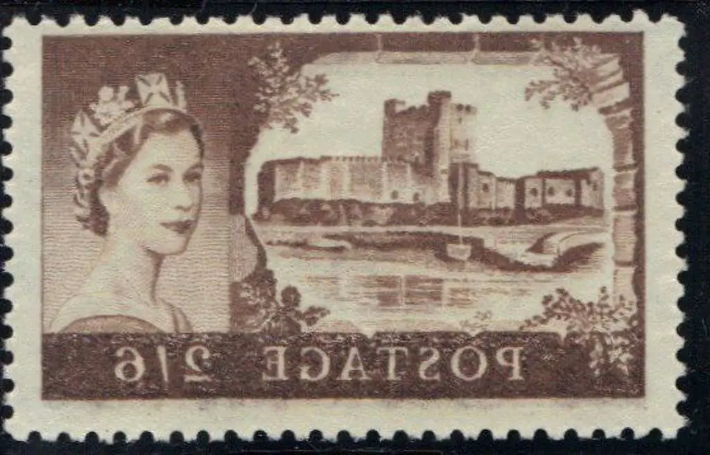1959 2/6d Castle with complete & strong offset. A ... Image 1++