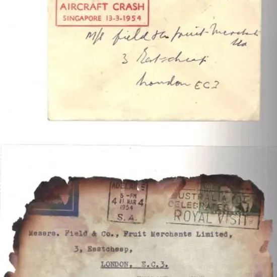 1954 Belfast (13th Mar) Crash cover from British ...