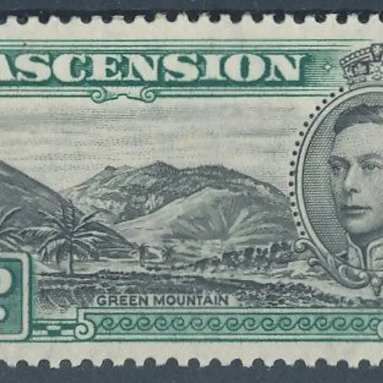 Ascension 1938 1d Green Mountain. MLH SG 39 Cat. ...