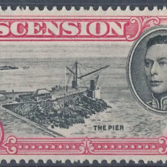 Ascension 1938 1½d black & rose carmine perf.14 ...