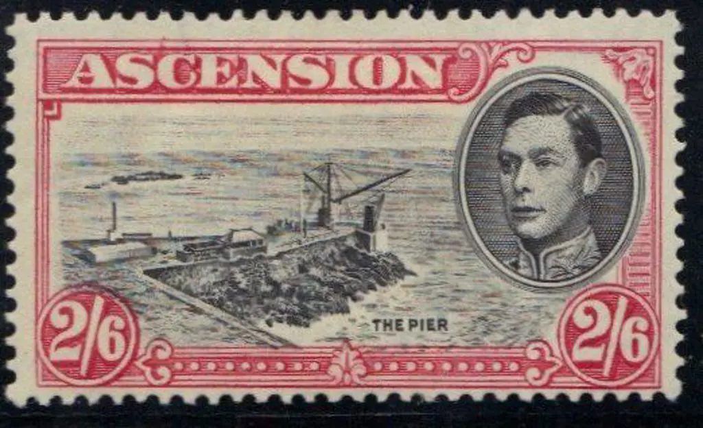 Ascension 1938 2/6d The Pier with "cut mast & ... Image 1++