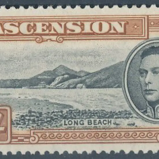 Ascension 1944 5/- Long Beach. Perf. 13 MLH Cat. ...