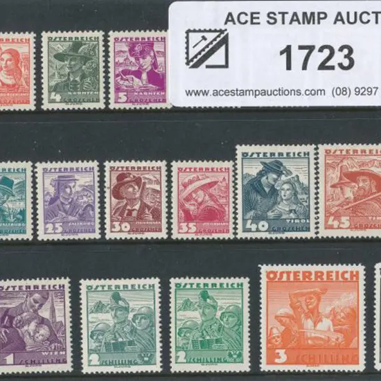 Austria 1934 Costumes set to 5s incl both shades ...