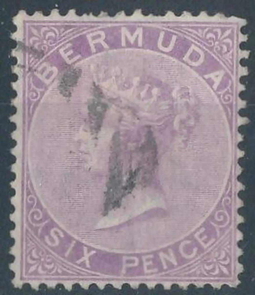 Bermuda 1874 6d dull mauve with inverted wmk. ... Image 1++