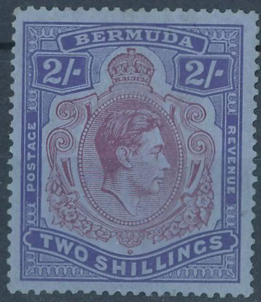 Bermuda 1938 2/- deep purple & ultramarine on grey ... Image 1++