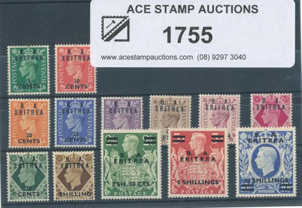 British Occupation of Italian Colonies 1950 "B.A. ... Image 1++