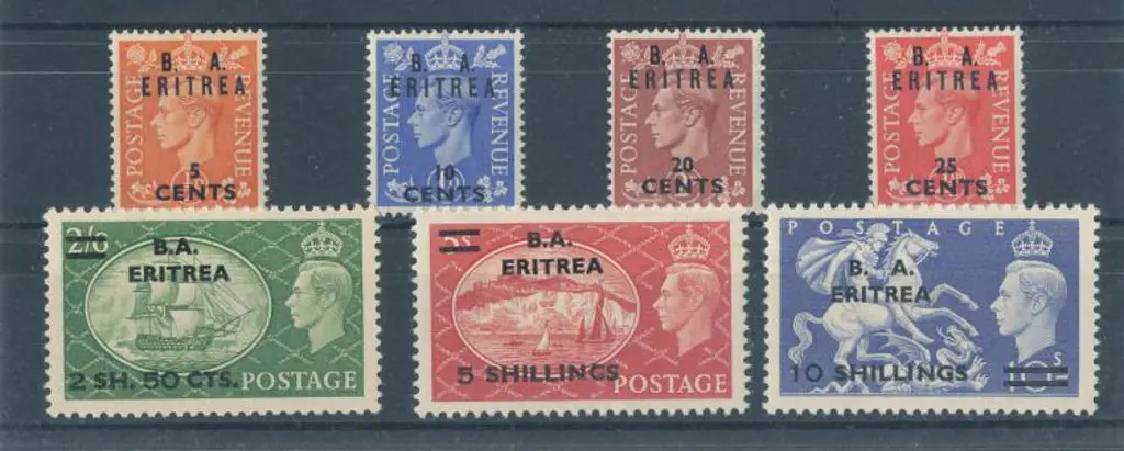 British Occupation of Italian Colonies 1951 "B.A. ... Image 1++