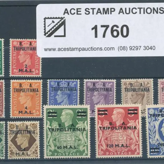 British Occupation of Italian Colonies 1950 "B.A. ...