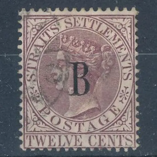 British P.O. in Siam 1883 12¢ brownish lilac ...