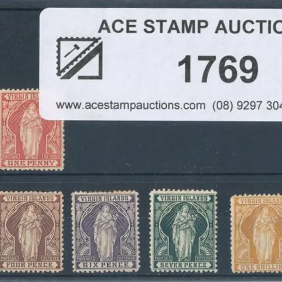 British Virgin Islands 1899 set to 5/- MLH (latter ...